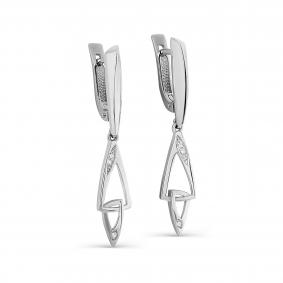 Серебряные серьги KABAROVSKY K12-551-7900 с фианитом K12-551-7900 фото