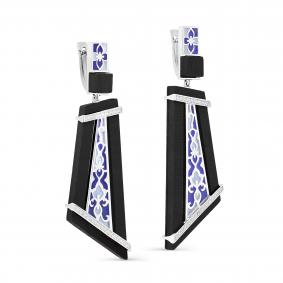 Серебряные серьги KABAROVSKY с фианитом и дерево грабом K12-568-80007 K12-568-80007 фото