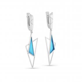 Серебряные серьги KABAROVSKY с витражной эмалью K12-597-0005 K12-597-0005 фото