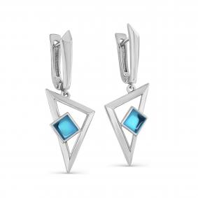 Серебряные серьги KABAROVSKY с витражной эмалью K12-598-0005 K12-598-0005 фото