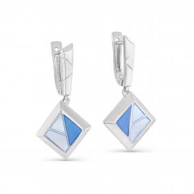 Серебряные серьги KABAROVSKY K12-600-0007 с эмалью K12-600-0007 фото