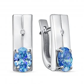Серебряные серьги KABAROVSKY K12-637-41100 с Swarovski K12-637-41100 фото