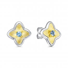 Серебряные серьги KABAROVSKY K12-7006-40187 с фианитом K12-7006-40187 фото