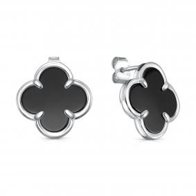 Серебряные серьги KABAROVSKY K12-7012-6700 с ониксом K12-7012-6700 фото