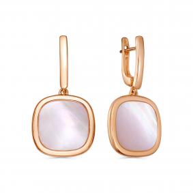 Серьги из золочёного серебра KABAROVSKY K12-7029-6287 с перламутром K12-7029-6287 фото