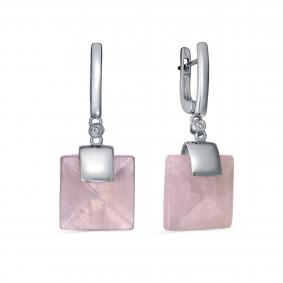 Серебряные серьги KABAROVSKY K12-7035-9300 с фианитом и кварцем K12-7035-9300 фото