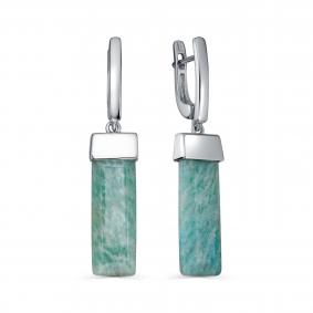 Серебряные серьги KABAROVSKY K12-7040-20100 с амазонитом K12-7040-20100 фото