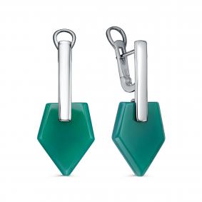 Серебряные серьги KABAROVSKY K12-7041-4200 с агатом K12-7041-4200 фото