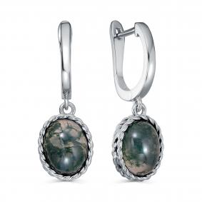 Серебряные серьги KABAROVSKY K12-7045-20200 с агатом K12-7045-20200 фото