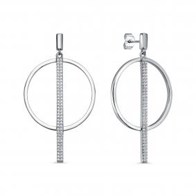 Серебряные серьги KABAROVSKY K12-7047-7900 с фианитом K12-7047-7900 фото