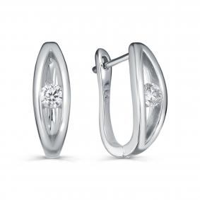 Серебряные серьги KABAROVSKY K12-7052-7900 с фианитом K12-7052-7900 фото