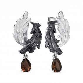 Серебряные серьги KABAROVSKY K12-748-31389 с Swarovski K12-748-31389 фото