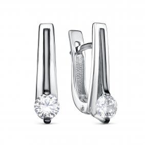 Серебряные серьги KABAROVSKY K12-766-7989 с фианитом K12-766-7989 фото