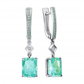 Серебряные серьги KABAROVSKY с фианитом и бриллианитом K12-826-13300 K12-826-13300 фото