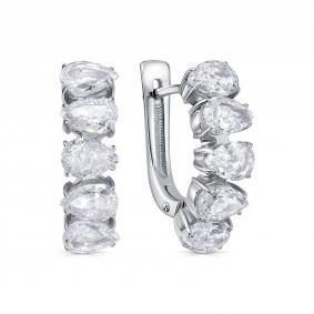 Серебряные серьги KABAROVSKY с бриллианитом K12-855-21500 K12-855-21500 фото