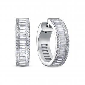 Серебряные серьги KABAROVSKY K12-9021-7900 с фианитом K12-9021-7900 фото