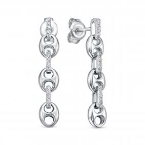 Серебряные серьги KABAROVSKY K12-9023-7900 с фианитом K12-9023-7900 фото