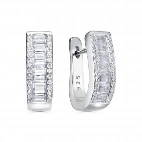 Серебряные серьги KABAROVSKY K12-9064-7900 с фианитом K12-9064-7900 фото