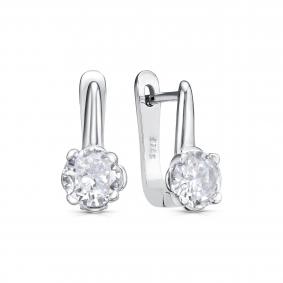 Серебряные серьги KABAROVSKY K12-9067-7900 с фианитом K12-9067-7900 фото