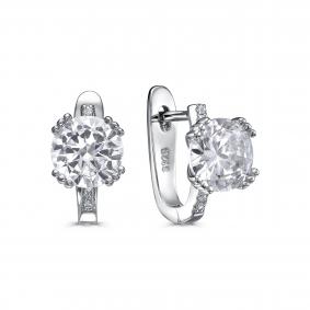 Серебряные серьги KABAROVSKY K12-9068-7900 с фианитом K12-9068-7900 фото