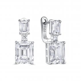 Серебряные серьги KABAROVSKY K12-9075-7900 с фианитом K12-9075-7900 фото