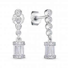 Серебряные серьги KABAROVSKY K12-9101-7900 с фианитом K12-9101-7900 фото