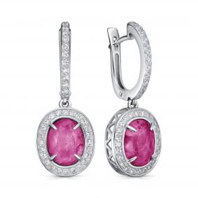 Серебряные серьги KABAROVSKY K12-916-62300 с фианитом и алпанитом K12-916-62300 фото