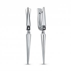 Серебряные серьги KABAROVSKY K12-931-1089 с бриллиантом K12-931-1089 фото