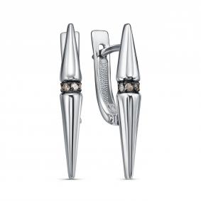 Серебряные серьги KABAROVSKY K12-932-1089 с бриллиантом K12-932-1089 фото