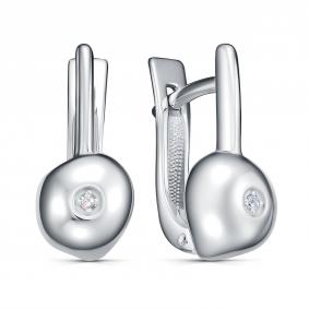 Серебряные серьги KABAROVSKY K12-939-1000 с бриллиантом K12-939-1000 фото