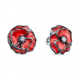 Серебряные серьги KABAROVSKY K12-943-0018 с эмалью K12-943-0018 фото