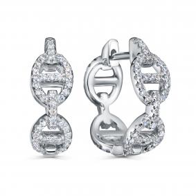 Серебряные серьги KABAROVSKY K12-9510-7900 с фианитом K12-9510-7900 фото