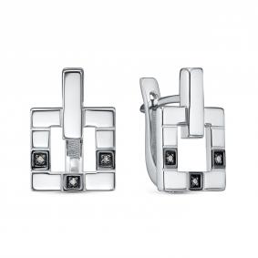 Серебряные серьги KABAROVSKY K12-961-1089 с бриллиантом K12-961-1089 фото