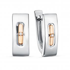 Серебряные серьги KABAROVSKY K12-979-1000 с бриллиантом K12-979-1000 фото