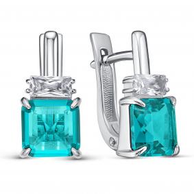 Серебряные серьги KABAROVSKY K12-983-61300 с фианитом и алпанитом K12-983-61300 фото