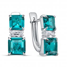 Серебряные серьги KABAROVSKY K12-985-61200 с фианитом и алпанитом K12-985-61200 фото