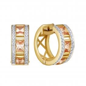 Серьги из лимонного серебра KABAROVSKY K12-990-40931 с фианитом K12-990-40931 фото