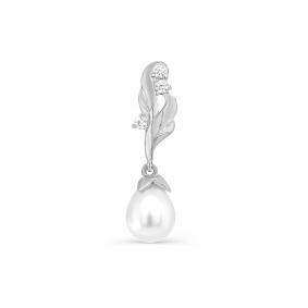 Серебряная подвеска KABAROVSKY K13-614-1500 с фианитом и жемчугом K13-614-1500 фото