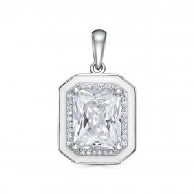 Серебряная подвеска KABAROVSKY K13-7019-7910 с фианитом и эмалью K13-7019-7910 фото