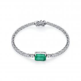 Серебряный браслет KABAROVSKY K14-9027-60400 с фианитом и алпанитом K14-9027-60400 фото