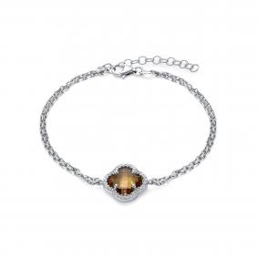 Серебряный браслет KABAROVSKY K14-9038-63300 с фианитом и султанитом K14-9038-63300 фото