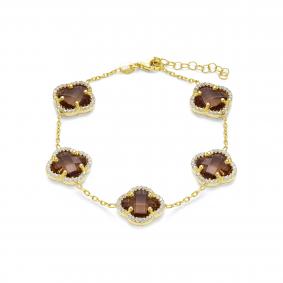 Серебряный браслет KABAROVSKY K14-9038-63387 с фианитом и султанитом K14-9038-63387 фото