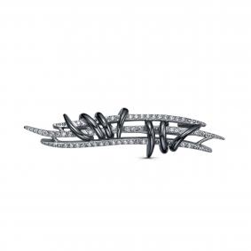 Серебряная брошь KABAROVSKY K15-1016-7989 с фианитом K15-1016-7989 фото