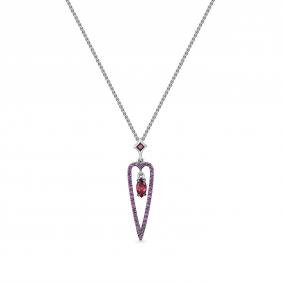 Серебряное колье KABAROVSKY K16-1051-0289 с фианитом и Swarovski K16-1051-0289 фото