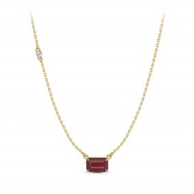 Колье из лимонного золота KABAROVSKY K16-21808-3400 с бриллиантом и рубином K16-21808-3400 фото