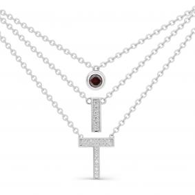 Серебряное колье KABAROVSKY K16-364-0100 с фианитом K16-364-0100 фото