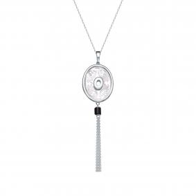 Серебряное колье KABAROVSKY K16-7030-6200 с ониксом и перламутром K16-7030-6200 фото