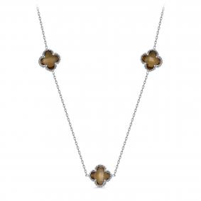 K16-9005-63300 Колье из серебра с султанитом синтом. Серебро 925° K16-9005-63300 фото