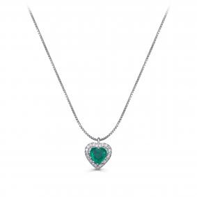 K16-9070-60400 Колье из серебра с алпанитом и фианитом Серебро 925° K16-9070-60400 фото