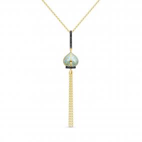 Колье из лимонного серебра KABAROVSKY K16-967-41005 с фианитом и эмалью K16-967-41005 фото